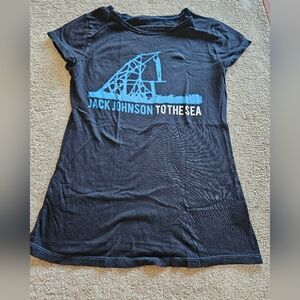 Jack Johnson To The Sea Tour Shirt, Medium, Blue/black
